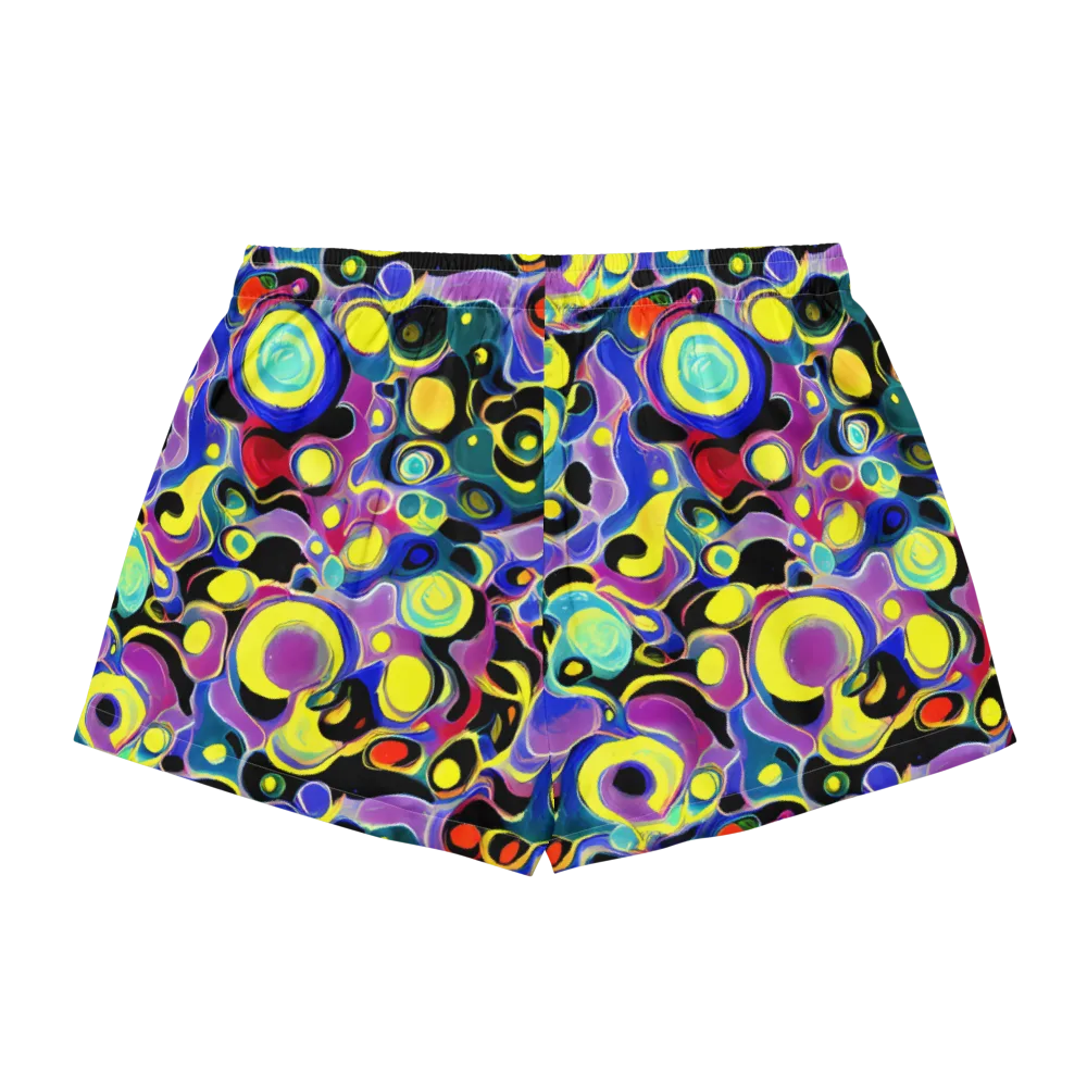 Surreal Current on Women's Pajama Shorts — Back