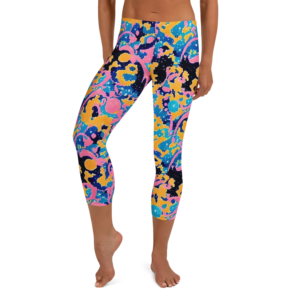 Prism Splash on Capri Leggings — Front