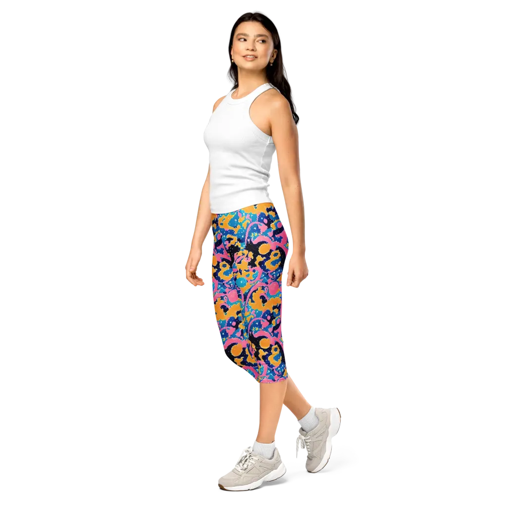 Prism Splash on Capri Leggings — Left Front