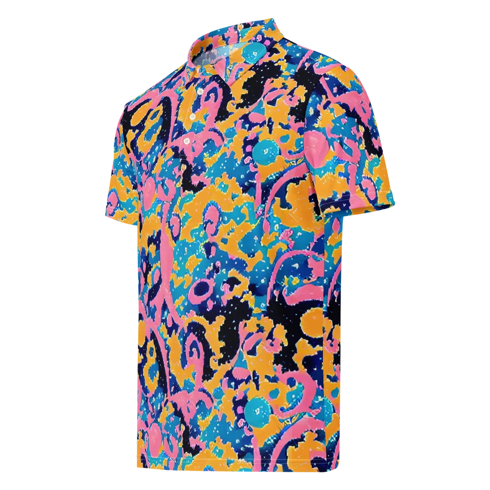 Prism Splash on Men's Slim Fit Polo Shirt — Left Front