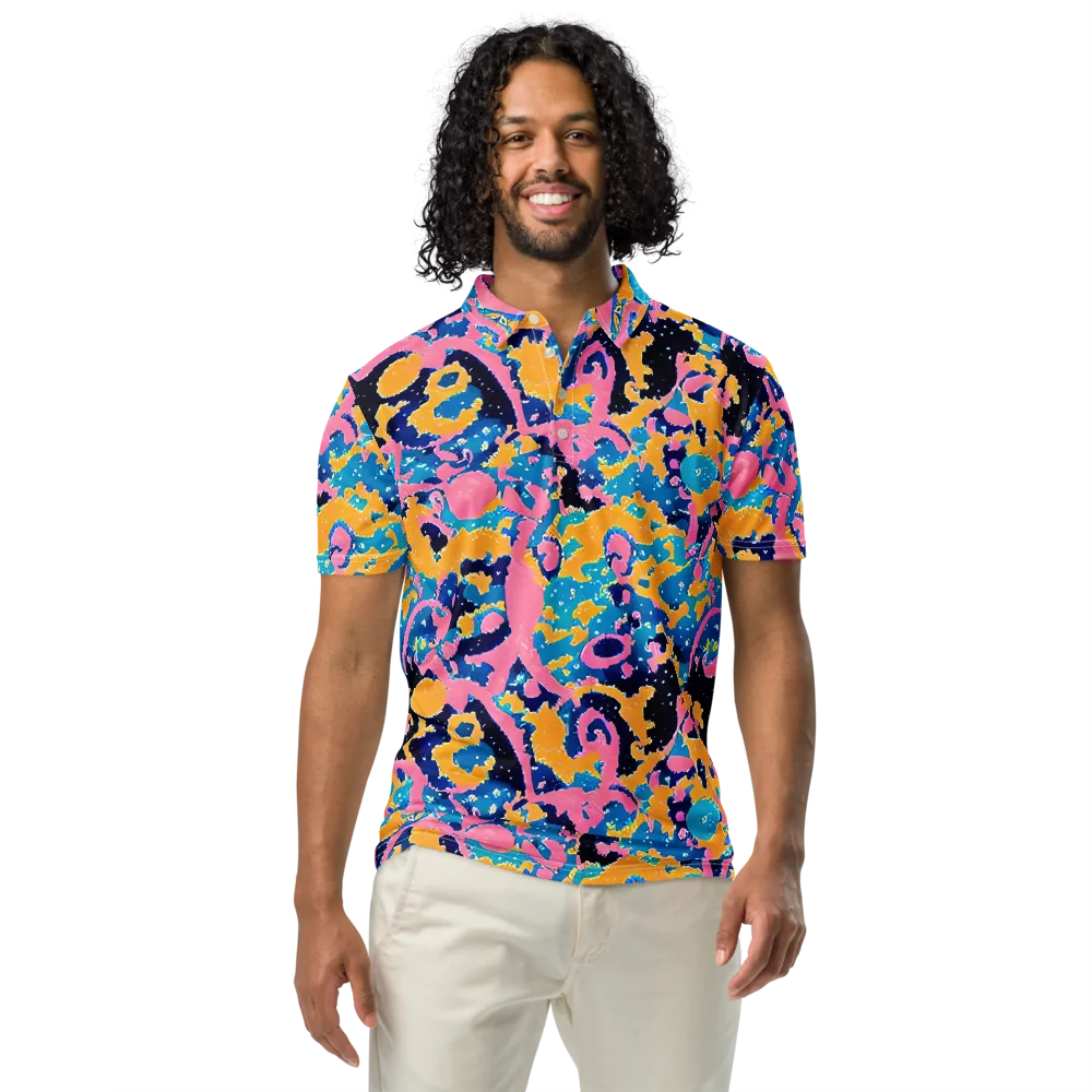 Prism Splash on Men's Slim Fit Polo Shirt — Front
