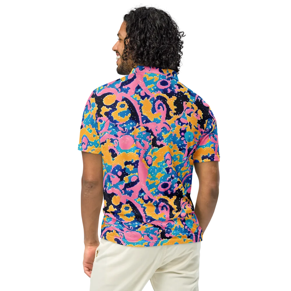 Prism Splash on Men's Slim Fit Polo Shirt — Back