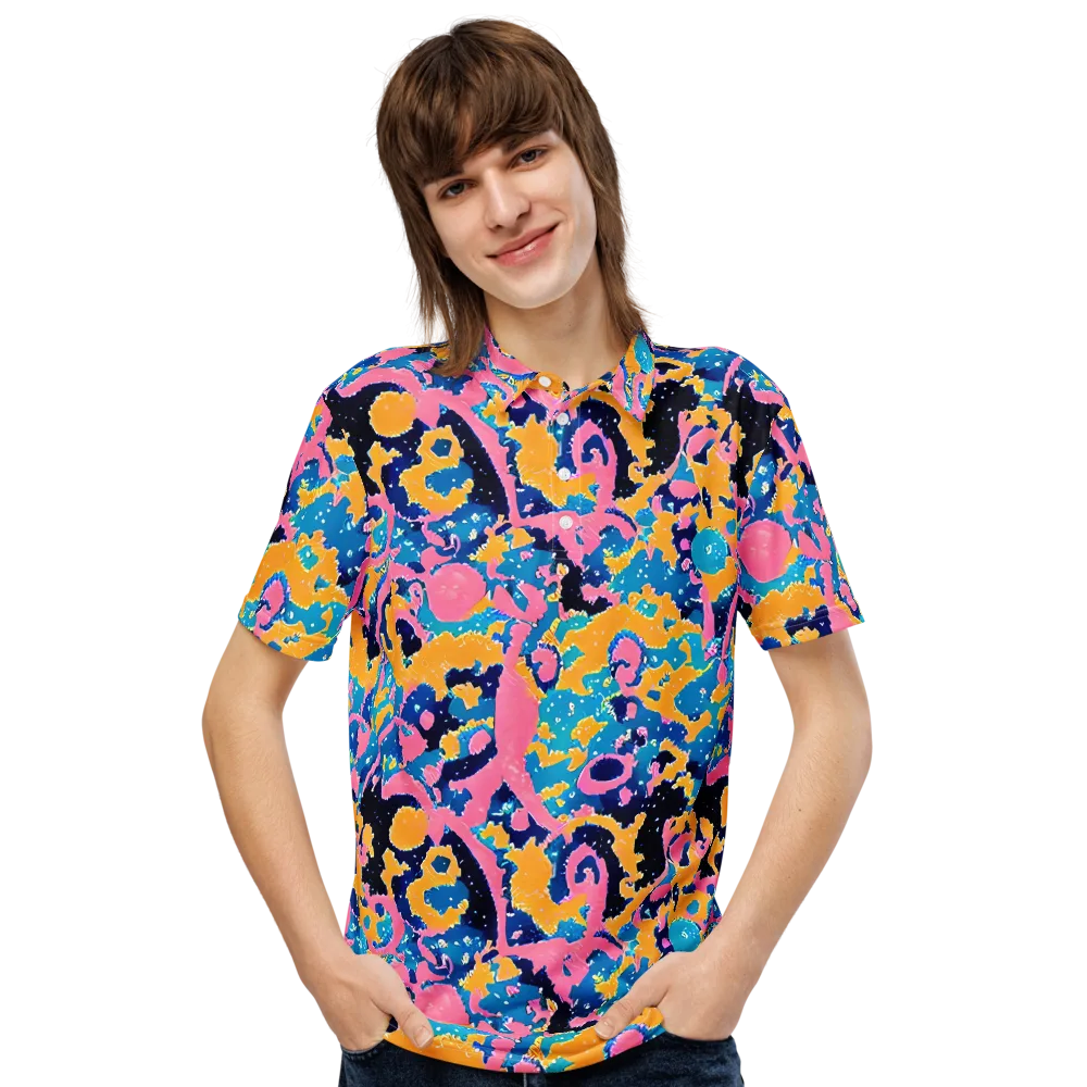 Prism Splash on Men's Slim Fit Polo Shirt — Front