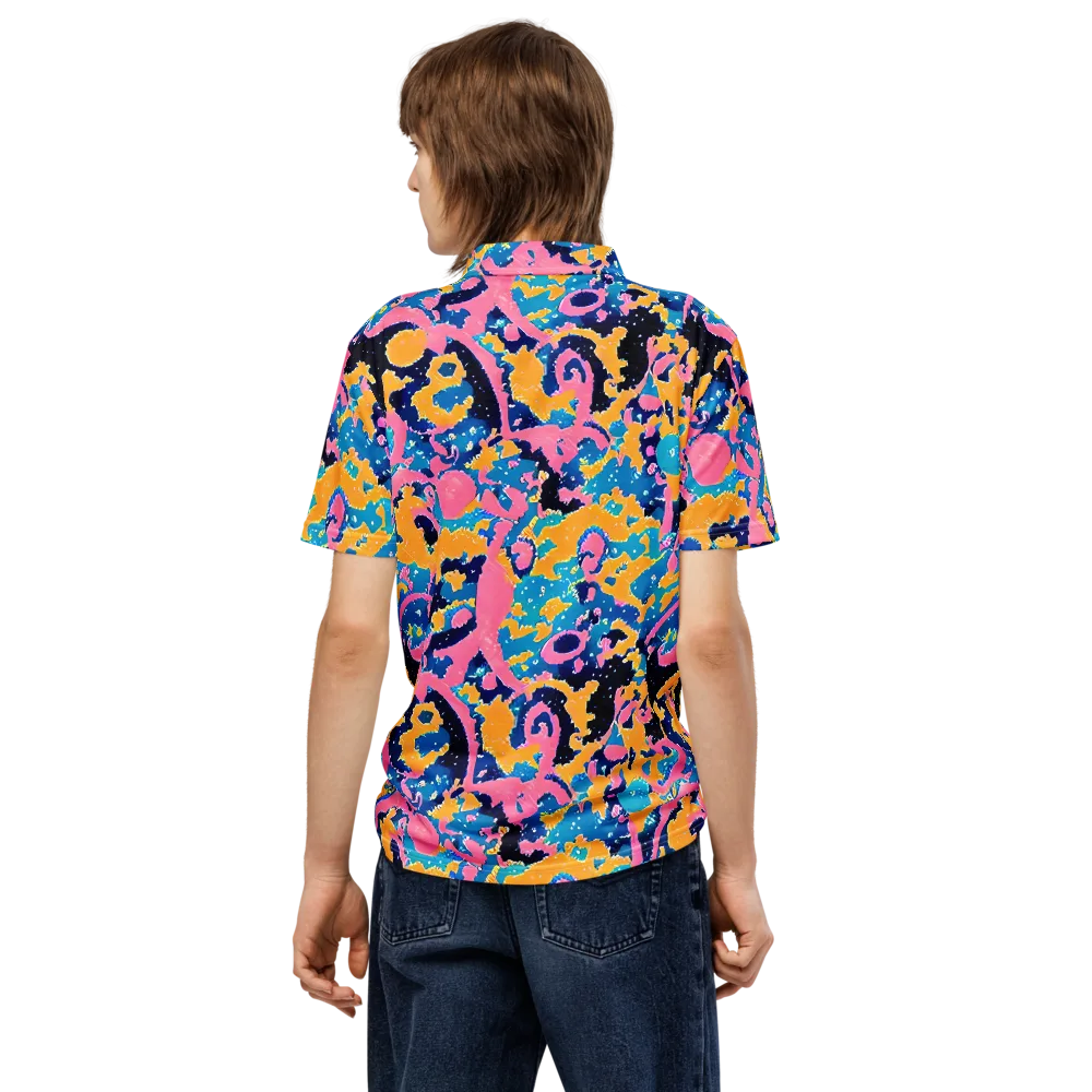Prism Splash on Men's Slim Fit Polo Shirt — Back