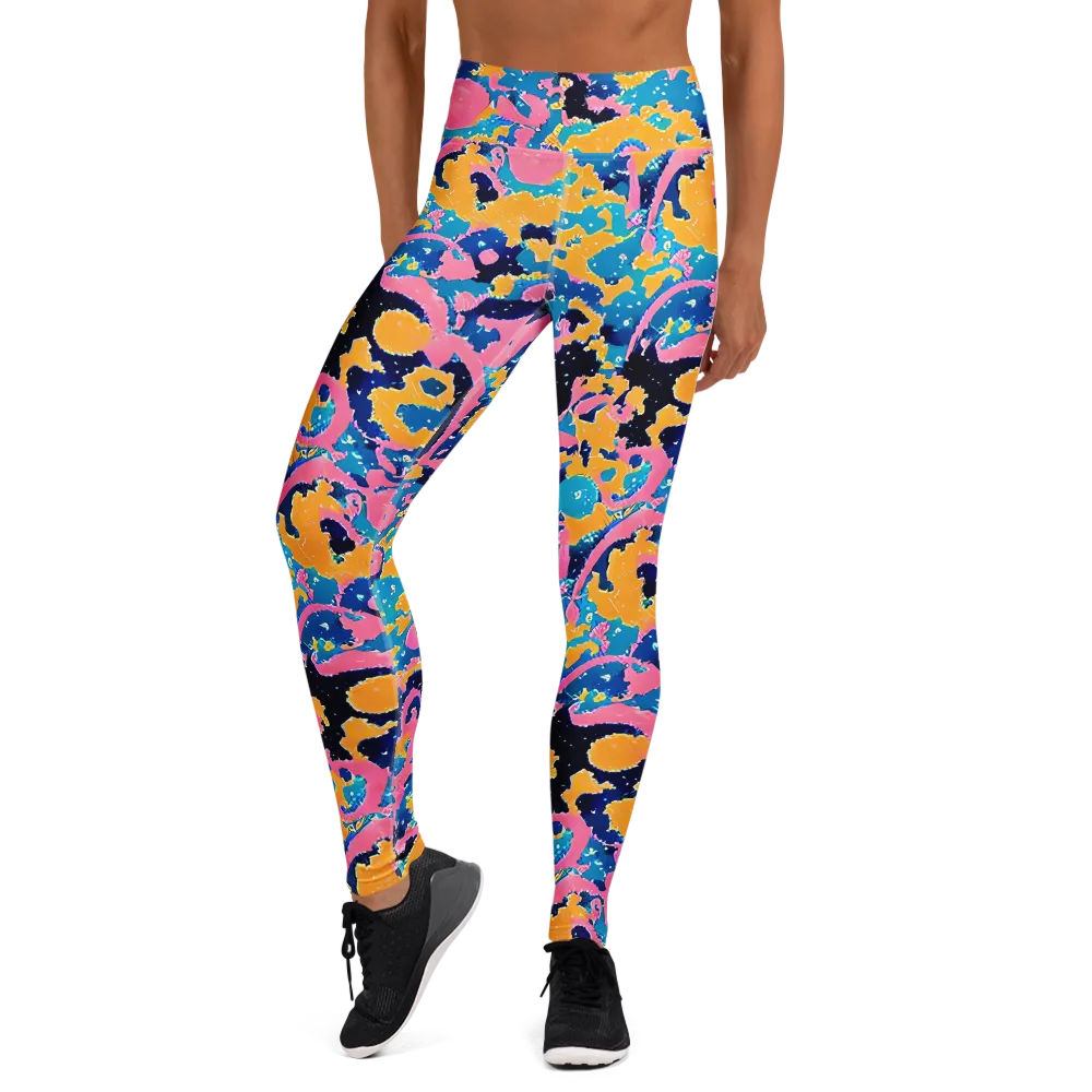 Prism Splash on Yoga Leggings — Front