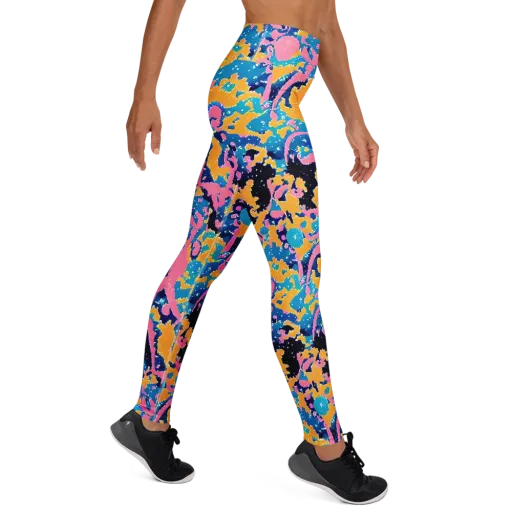 Prism Splash on a Yoga Leggings