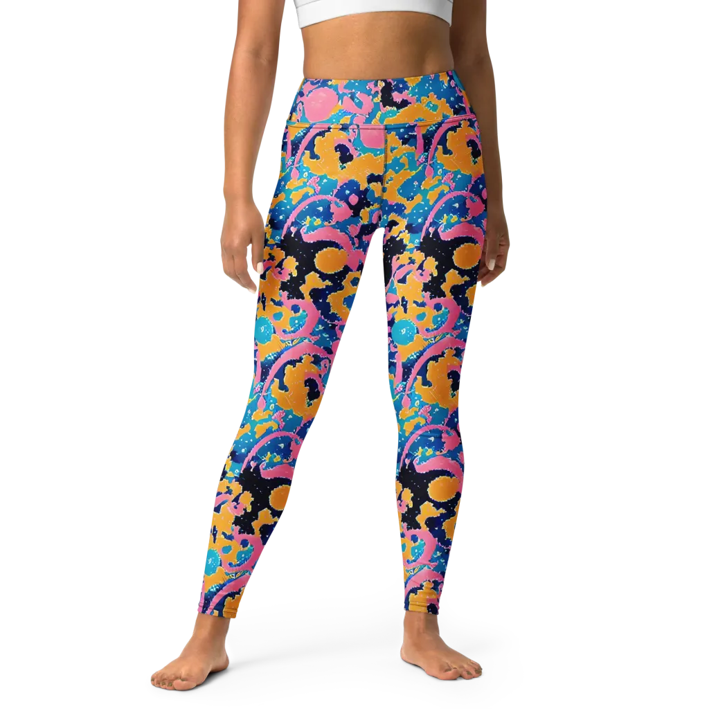 Prism Splash on Yoga Leggings — Front