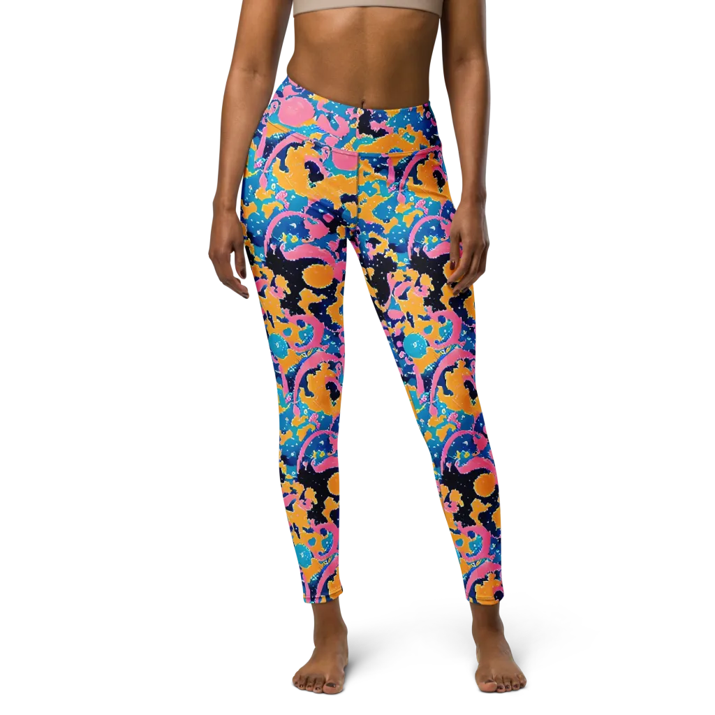 Prism Splash on Yoga Leggings — Front
