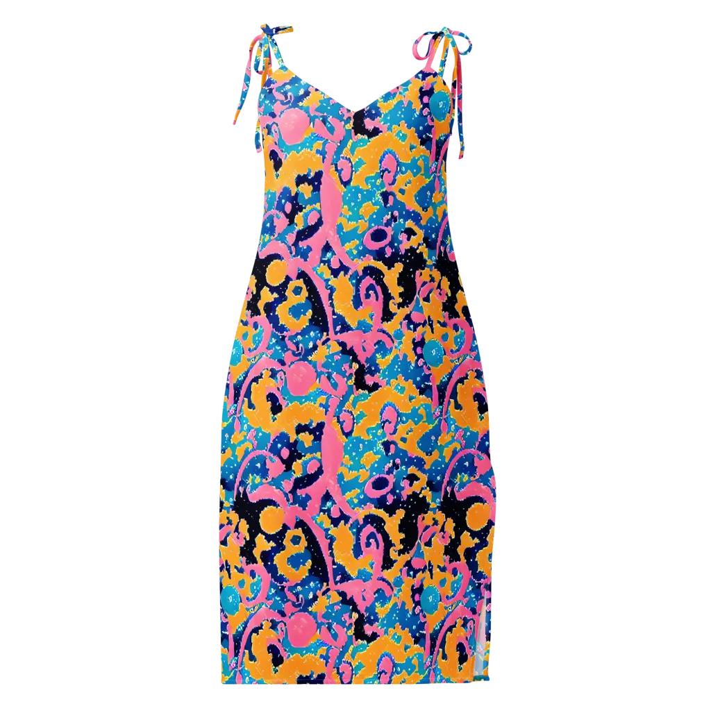 Prism Splash on Slip Dress — Front