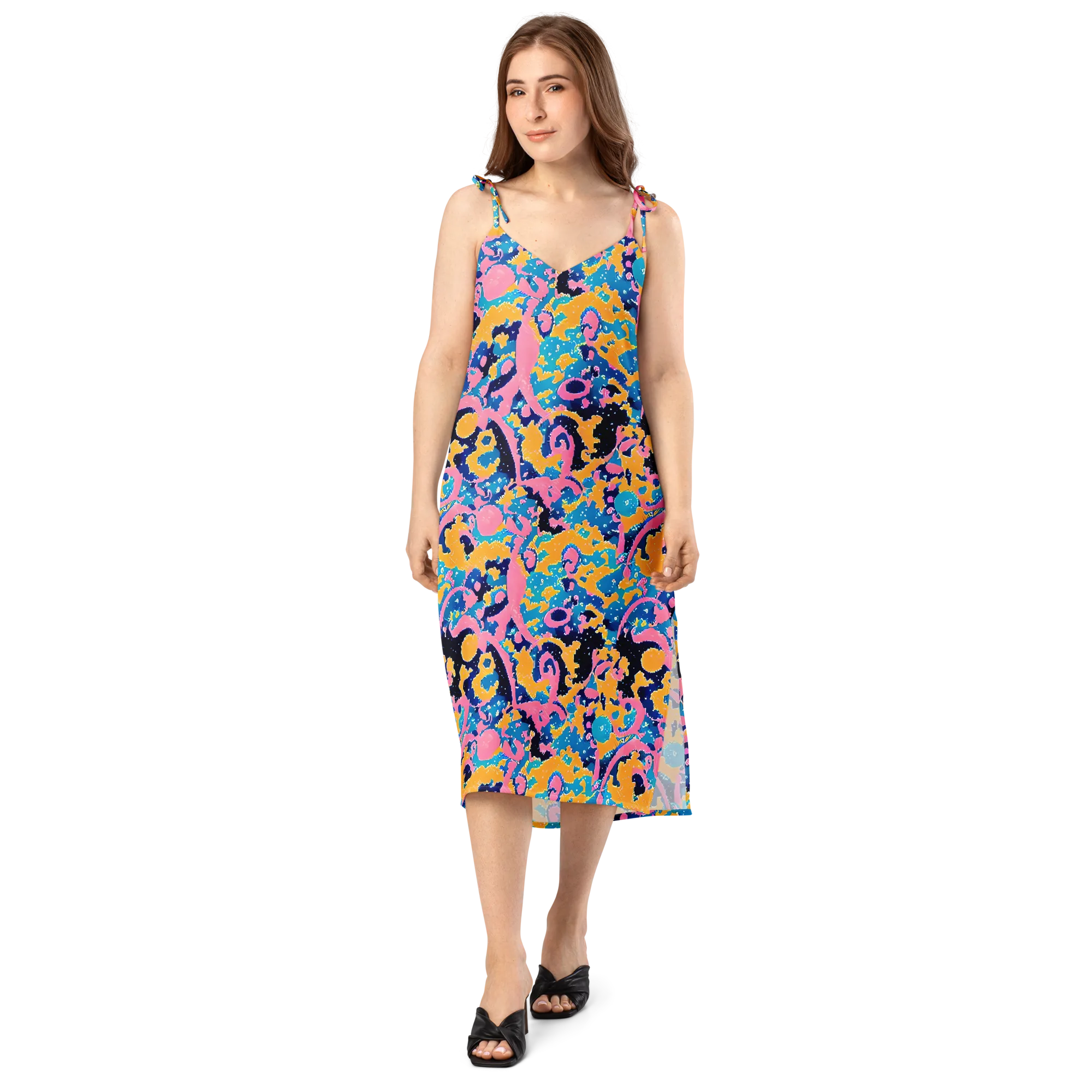 Prism Splash on Slip Dress — Front