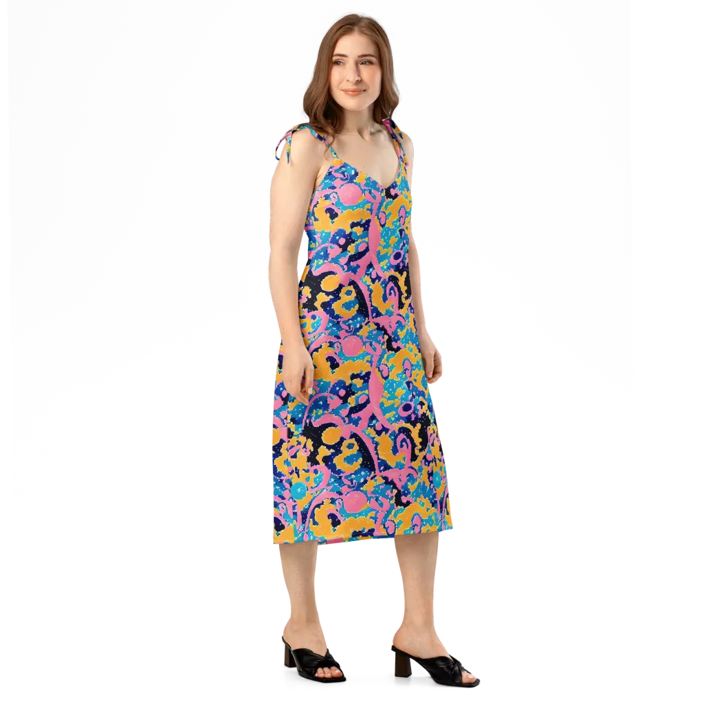 Prism Splash on Slip Dress — Right Front