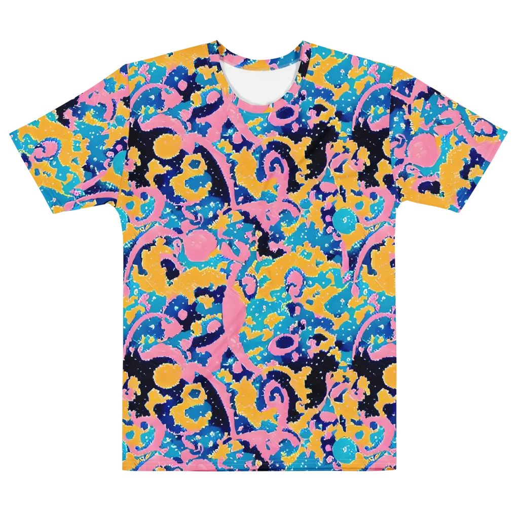 Prism Splash on Men's Cotton Crew Neck T-Shirt — Front