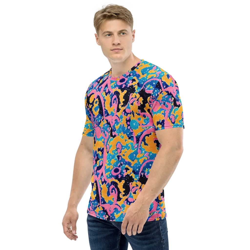Prism Splash on Men's Crew Neck T-Shirt — Left