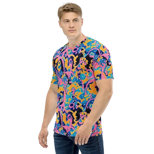 Prism Splash on a Men's Crew Neck T-Shirt
