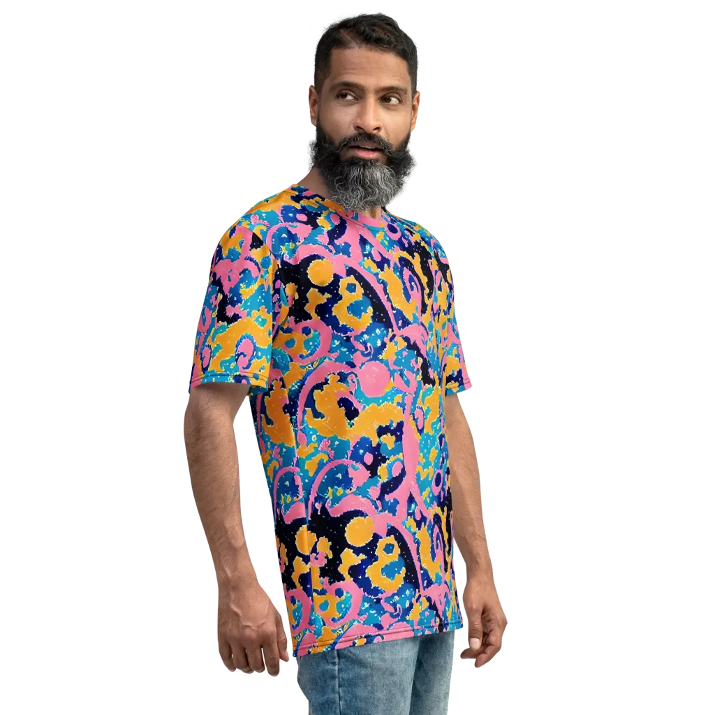 Prism Splash on Men's Crew Neck T-Shirt — Right