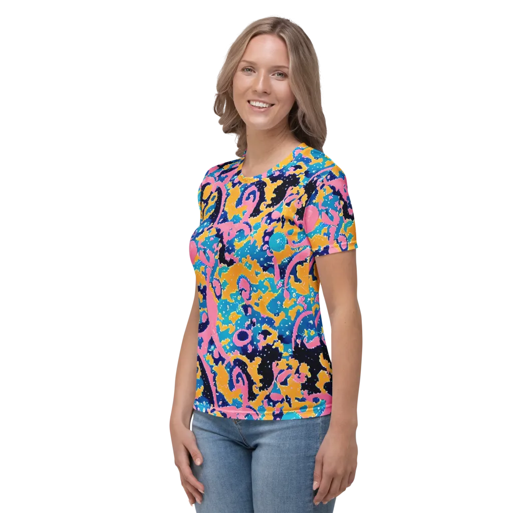 Prism Splash on Women's Crew Neck T-Shirt — Left