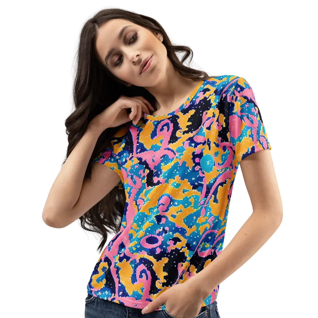 Prism Splash on Women's Crew Neck T-Shirt — Left Front