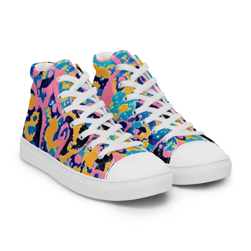 Prism Splash on a Women's High Top Canvas Shoes