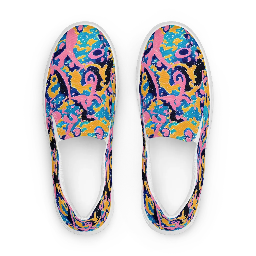 Prism Splash on Men's Slip-On Canvas Shoes — Front
