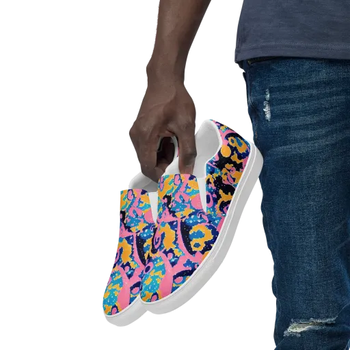 Prism Splash on a Men's Slip-On Canvas Shoes