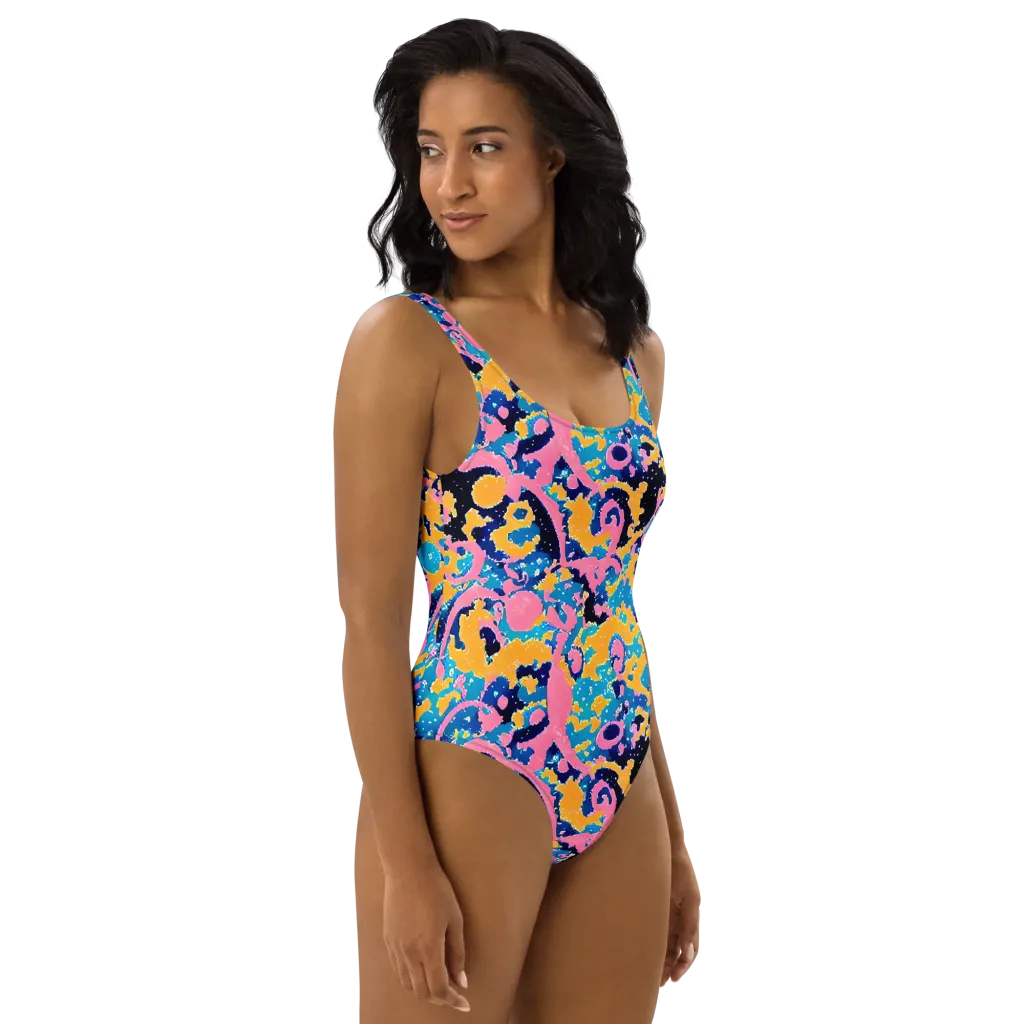 Prism Splash on One-Piece Swimsuit — Right