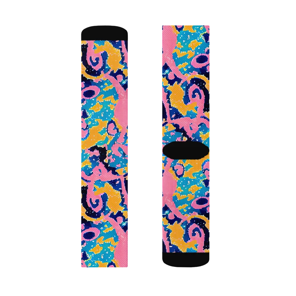 Prism Splash on Socks — Right Sock