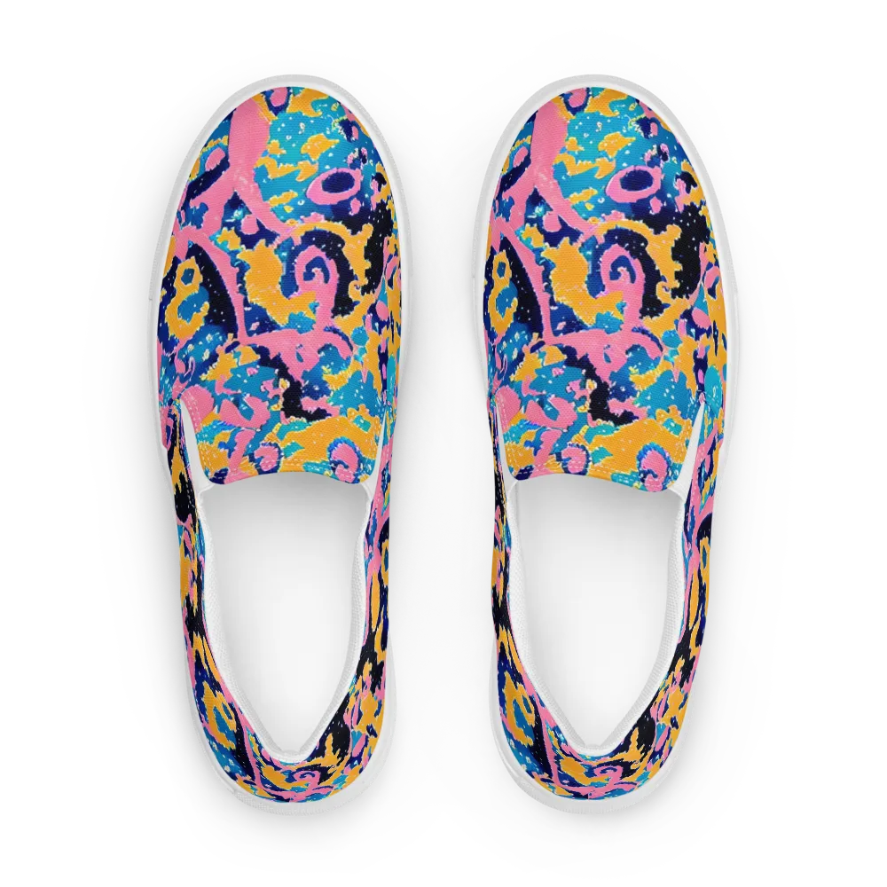 Prism Splash on Women's Slip-On Canvas Shoes — Front