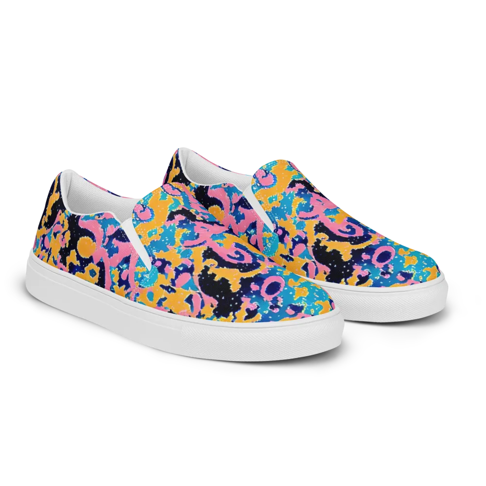 Prism Splash on Women's Slip-On Canvas Shoes — Right Front