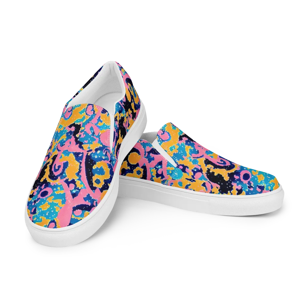 Prism Splash on Women's Slip-On Canvas Shoes — Left Front