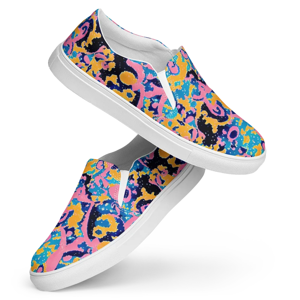 Prism Splash on Women's Slip-On Canvas Shoes — Front