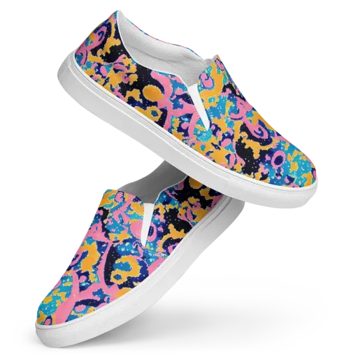 Prism Splash on a Women's Slip-On Canvas Shoes