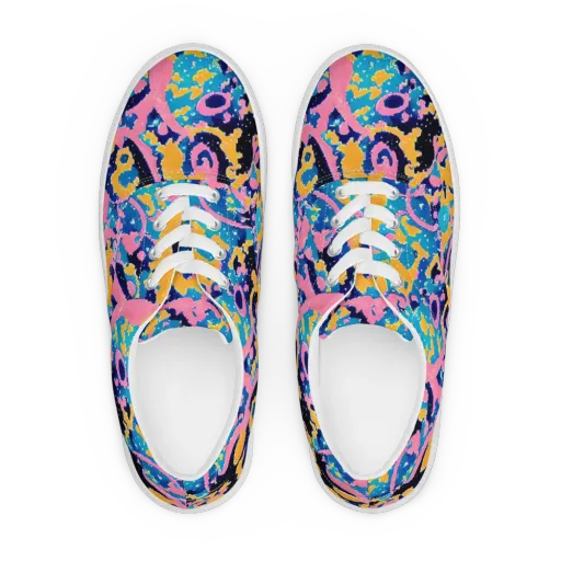 Prism Splash on a Men's Lace-Up Canvas Shoes