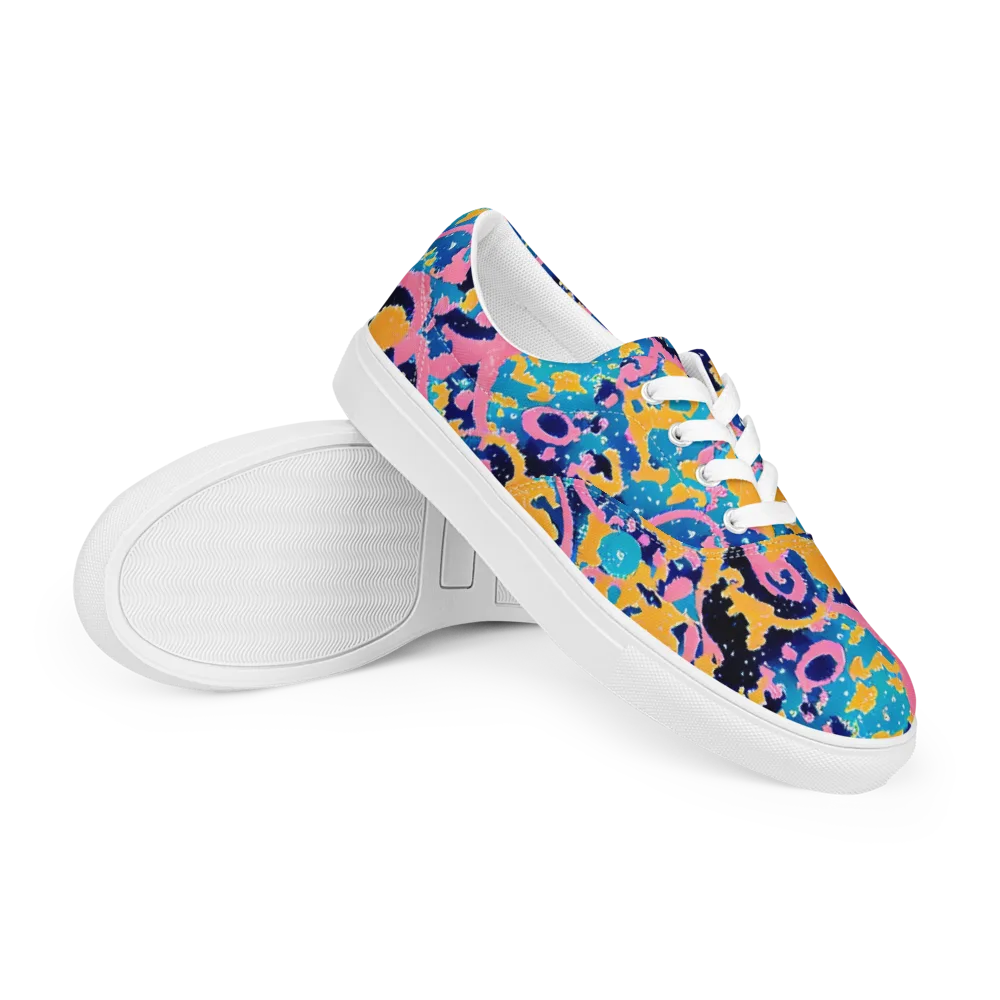 Prism Splash on Men's Lace-Up Canvas Shoes — Right Front