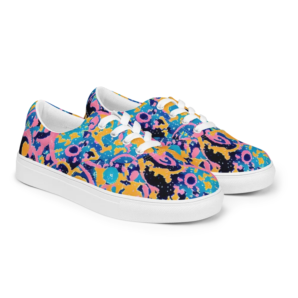 Prism Splash on Men's Lace-Up Canvas Shoes — Right Front