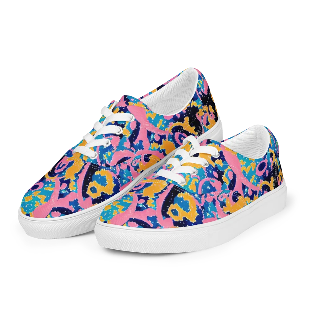 Prism Splash on Men's Lace-Up Canvas Shoes — Left Front