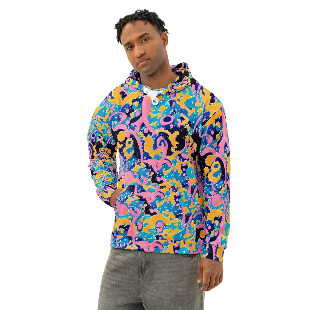 Prism Splash on Cotton Hoodie — Left Front