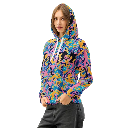 Prism Splash on a Cotton Hoodie