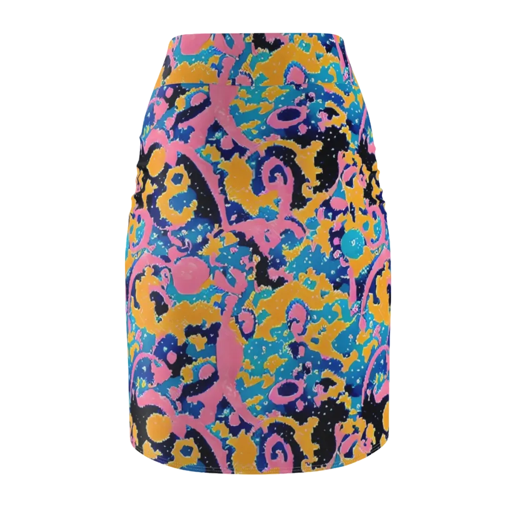 Prism Splash on Pencil Skirt — Back