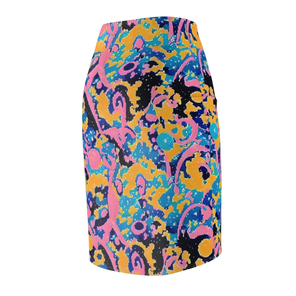 Prism Splash on Pencil Skirt — Back Side