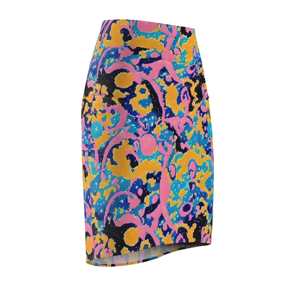 Prism Splash on Pencil Skirt — Front Side