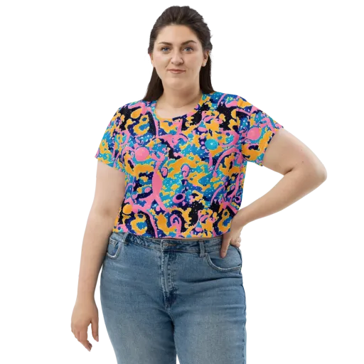 Prism Splash on a Crop Tee