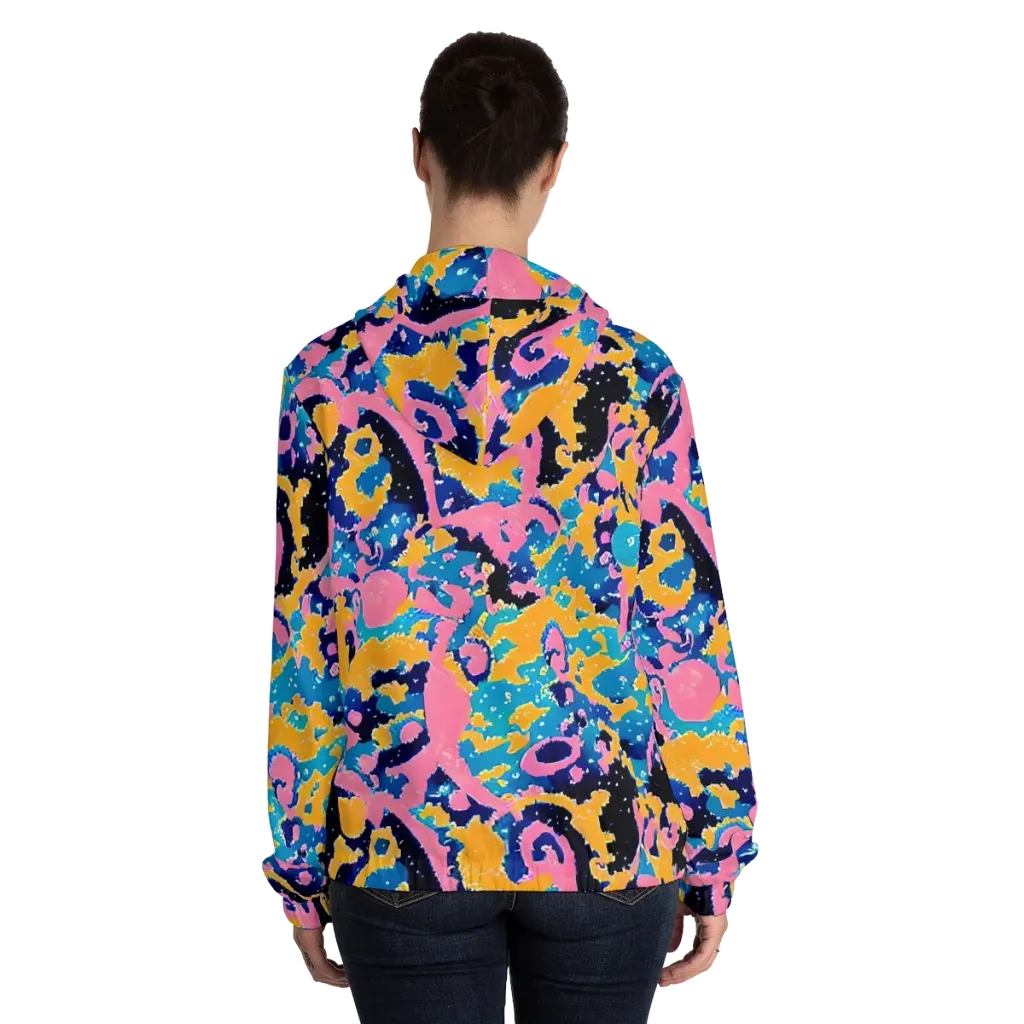 Prism Splash on Women's Full-Zip Hoodie — Back On Person