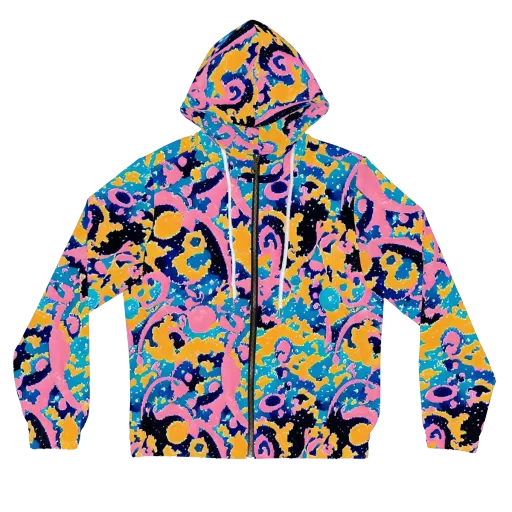 Prism Splash on a Women's Full-Zip Hoodie