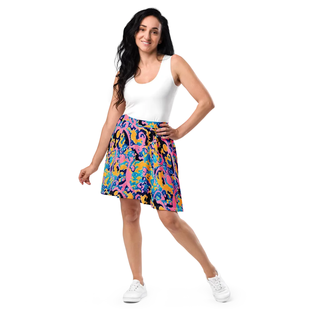 Prism Splash on Skater Skirt — Front