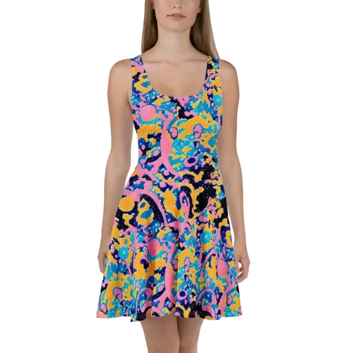Prism Splash on a Skater Dress