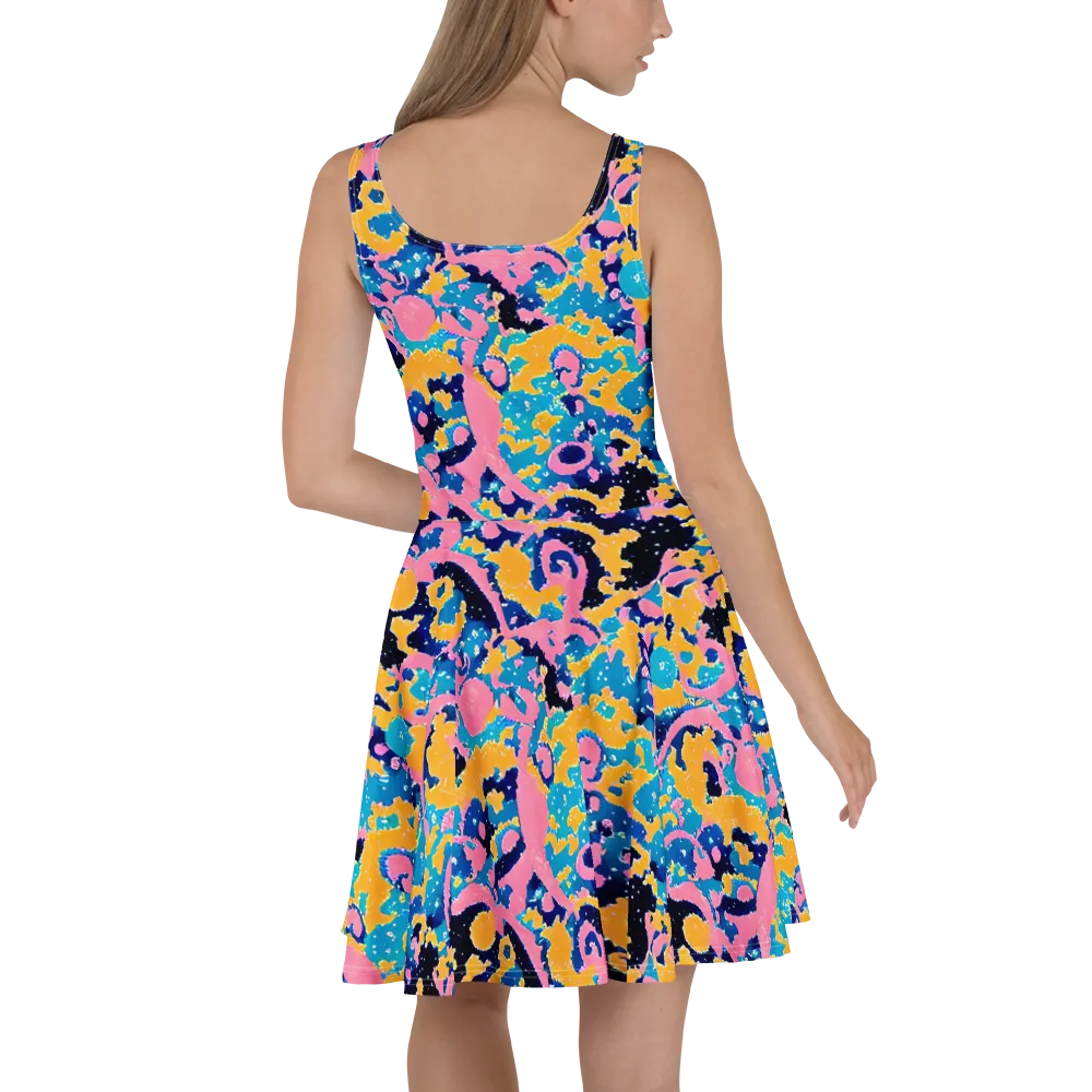 Prism Splash on Skater Dress — Back