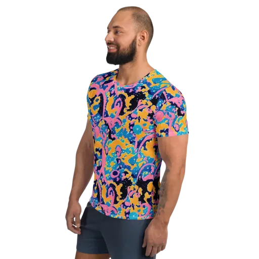 Prism Splash on a Men's Athletic T-Shirt