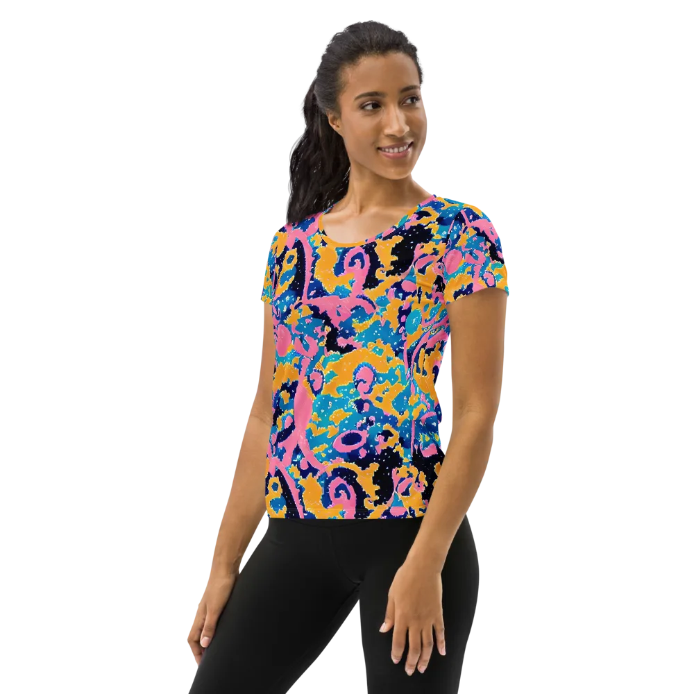 Prism Splash on Women's Athletic T-Shirt — Left