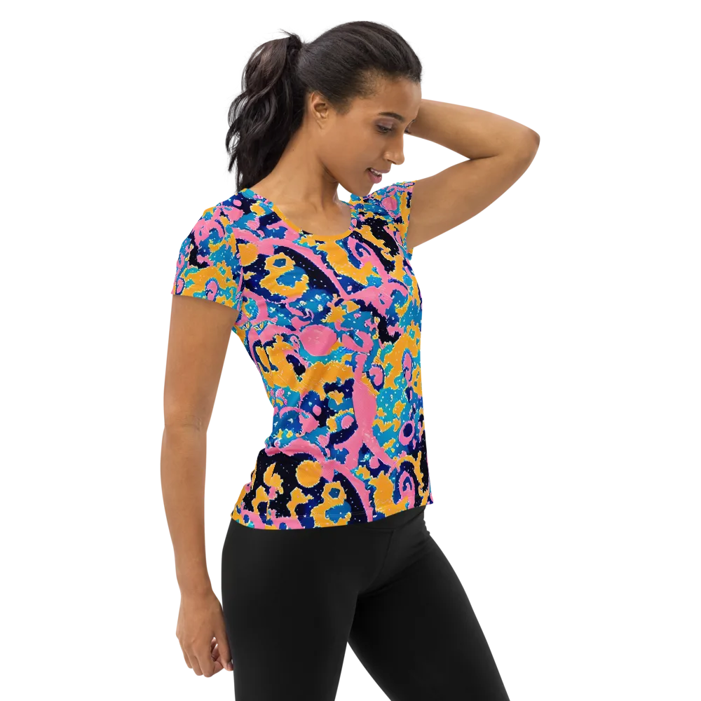 Prism Splash on Women's Athletic T-Shirt — Right