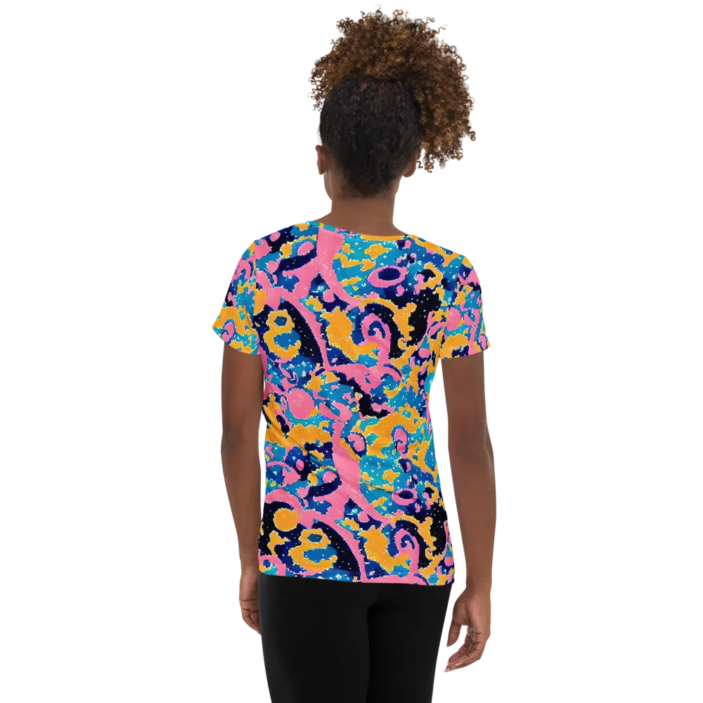 Prism Splash on Women's Athletic T-Shirt — Back